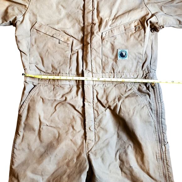 Bernie Men's Bercowear Beige Insulated Coveralls X-Large Short 48-50 Made In USA - Picture 7 of 9